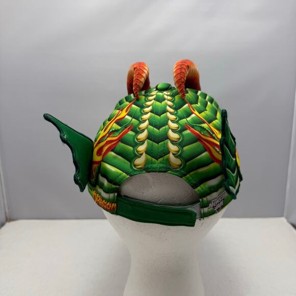 Monster Jam Dragon Cap 3D Plush Horns Adjustable Hat Hook N Loop Youth - Picture 3 of 5